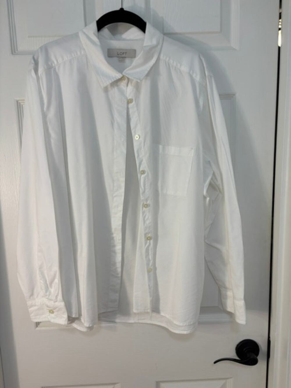 Loft, XL White Button up, Cotton